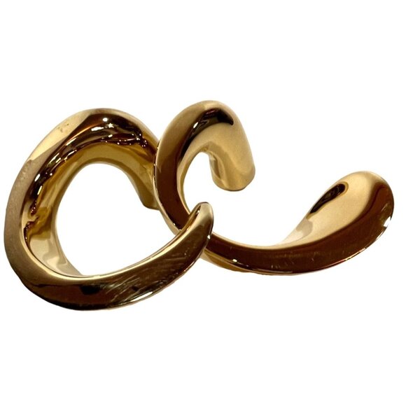 2 VTG Georg Jenson Candle Holders Gold Plt Stainless Rare Denmark MCM Minimal - Picture 6 of 16